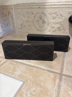 Portable Black Wireless Bluetooth Speaker with Dual-Speaker Pairing - Two mini